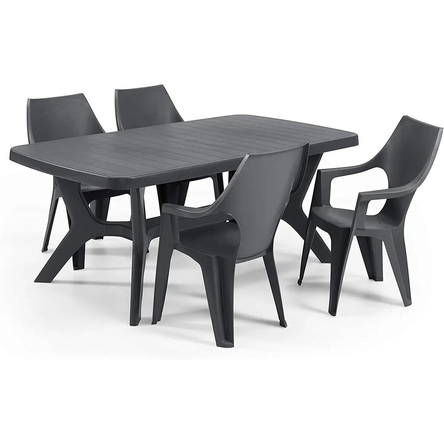 Keter - Silla de exterior Dante High Back grafito - BricoandPool