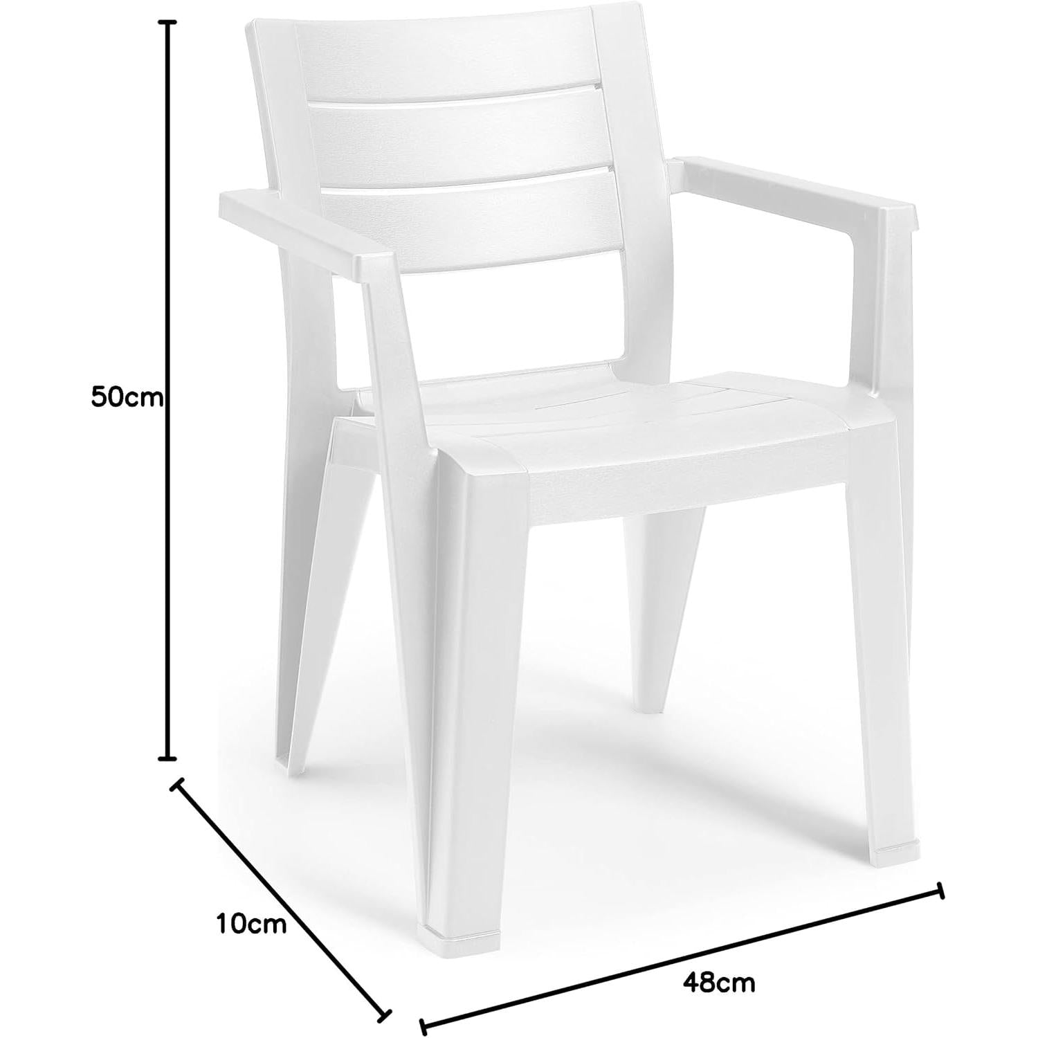 Keter - Silla de exterior Julie blanco - BricoandPool