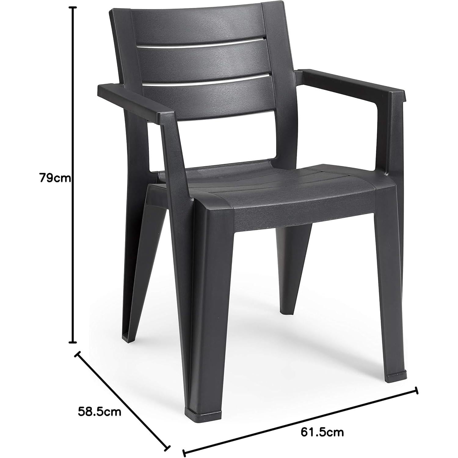 Keter - Silla de exterior Julie grafito - BricoandPool