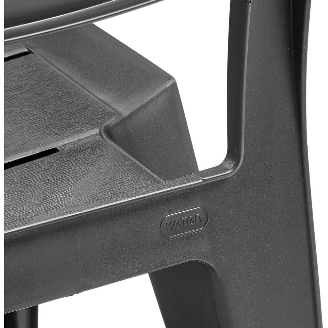 Keter - Silla de exterior Julie grafito - BricoandPool