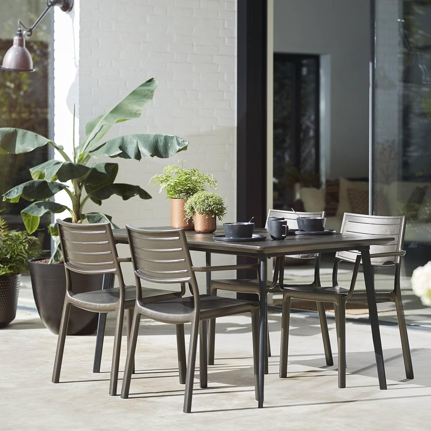 Keter - Silla de exterior Metaline metal - BricoandPool