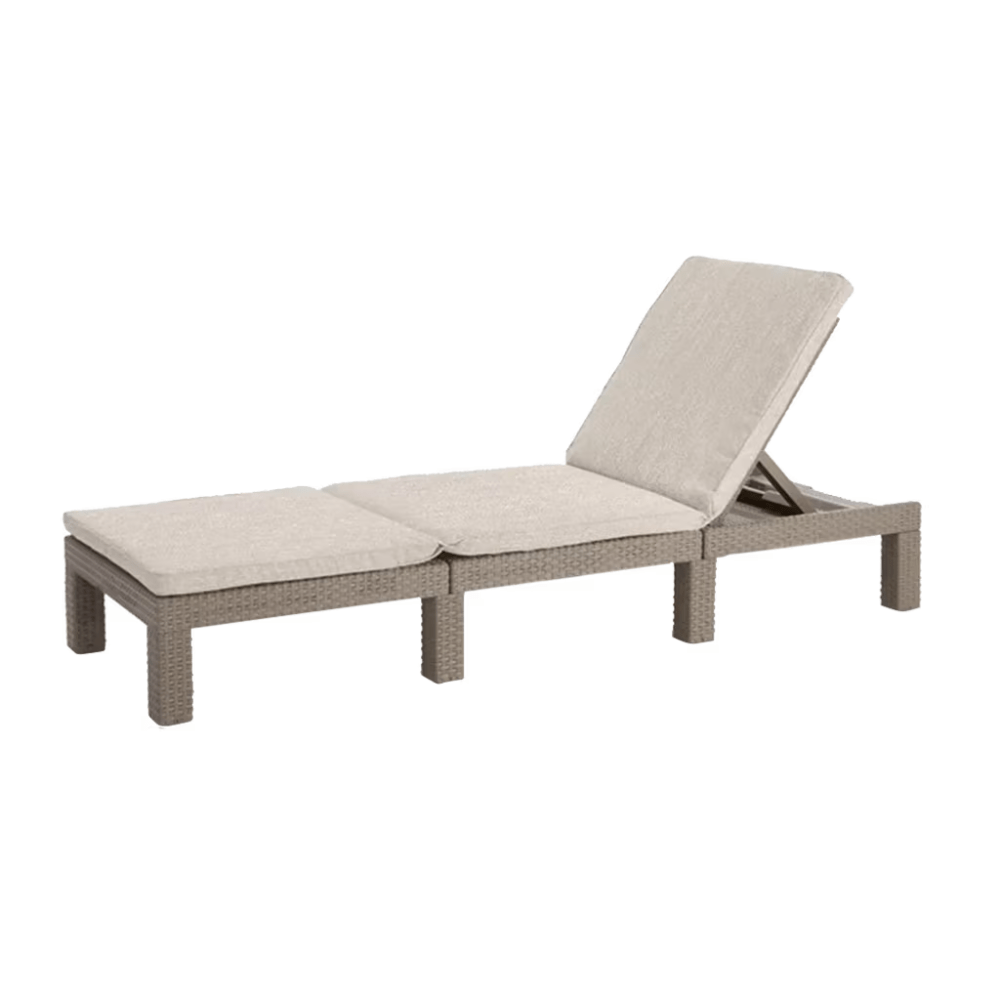 Keter - Tumbona de exterior Daytona Deluxe capuchino - BricoandPool