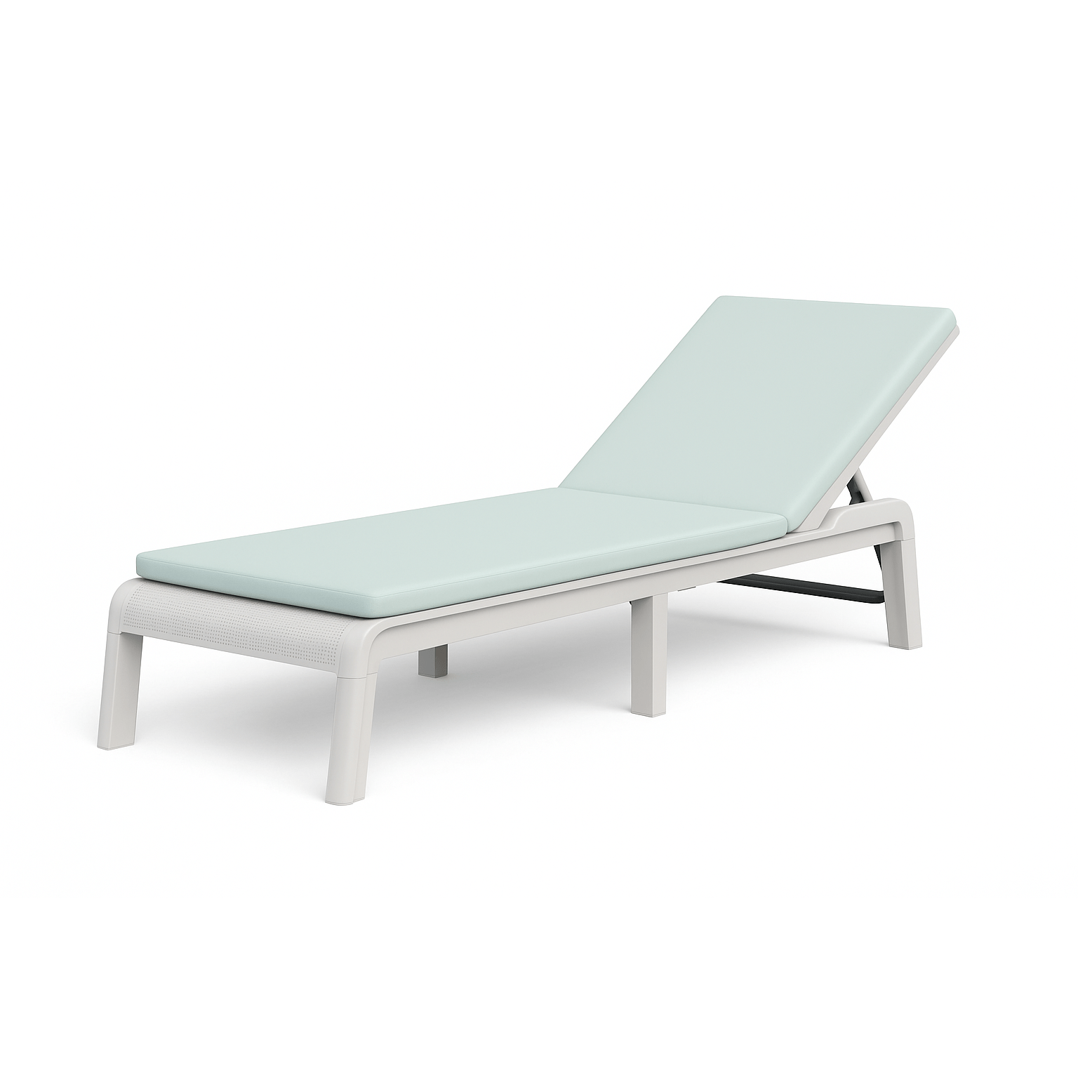 Keter - Tumbona de exterior Mallorca con cojín blanco/verde - BricoandPool