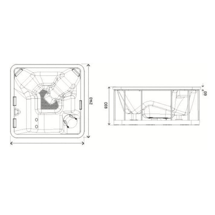 Kinedo - Spa hidromasaje Bañolas A500 - BricoandPool