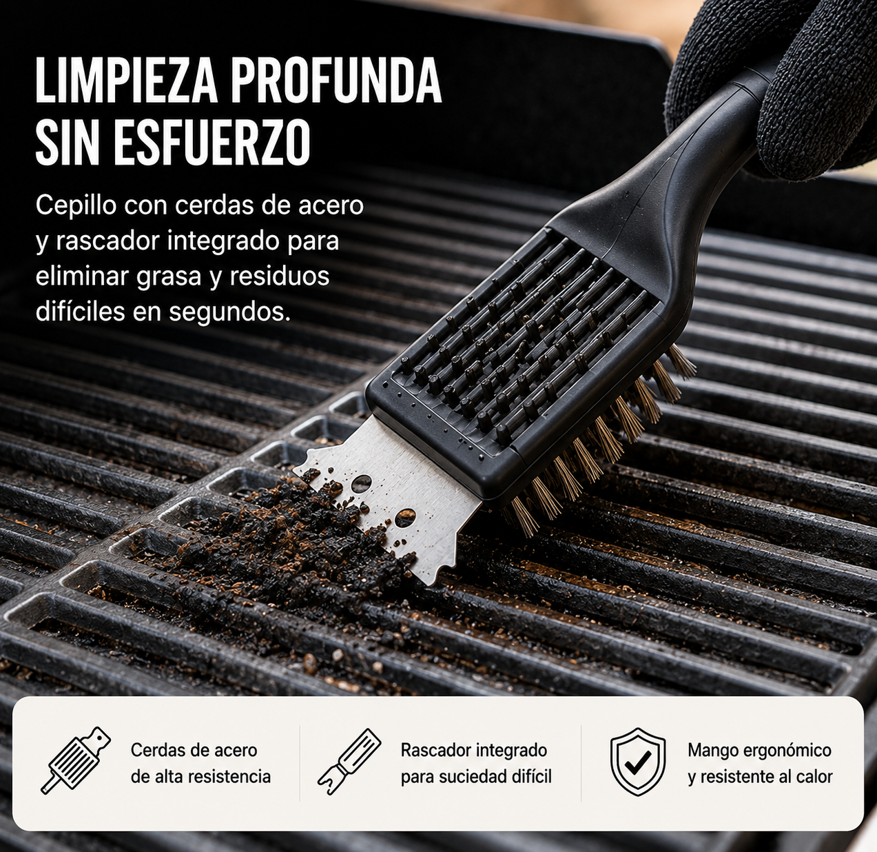 Professionelles 5-teiliges BBQ-Set aus Edelstahl mit robusten Utensilien und Silikongriffen für Grill