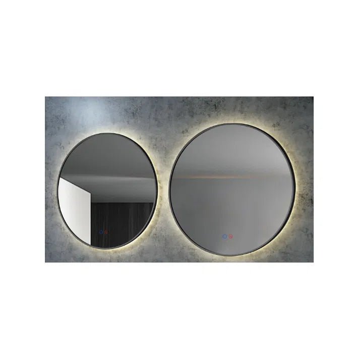 Ledimex - Espejo de baño con luz LED Fun Negro Mate - BricoandPool