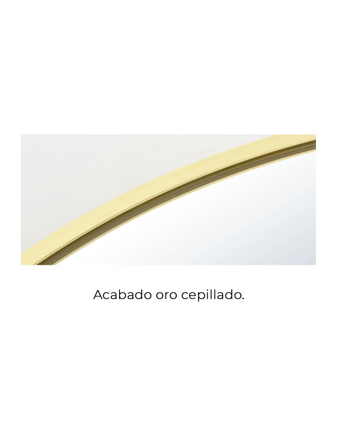 Ledimex - Espejo de baño con luz LED Fun Oro cepillado - BricoandPool