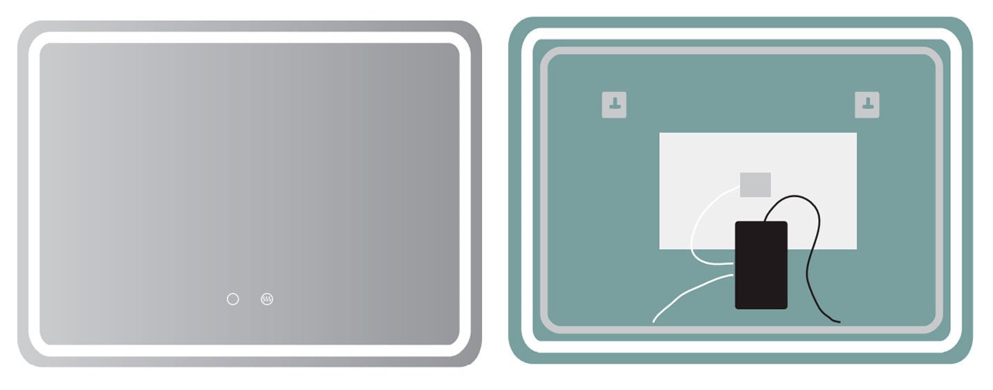 Ledimex - Espejo de baño con luz LED Grecia - BricoandPool