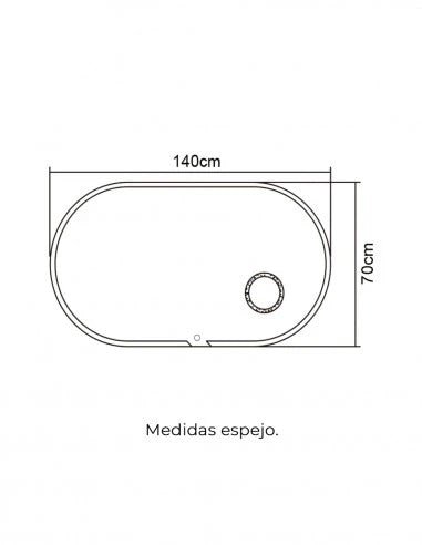 Ledimex - Espejo de baño con luz LED Indiana - BricoandPool