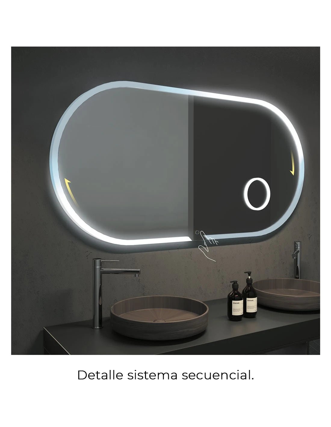Ledimex - Espejo de baño con luz LED Indiana - BricoandPool