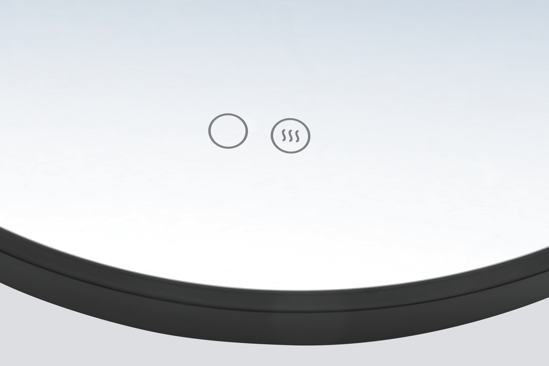 Ledimex - Espejo de baño con luz LED Nepal Negro Mate - BricoandPool