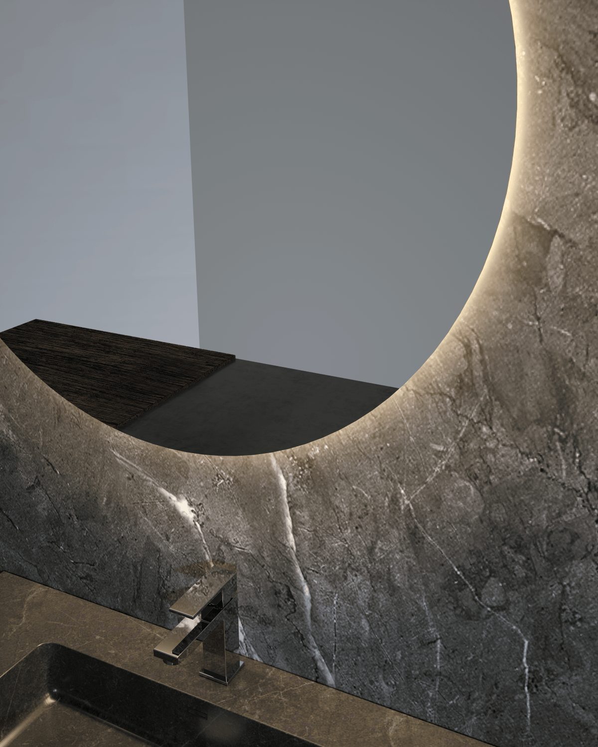 Ledimex - Espejo de baño con luz LED Oporto Luz Calida 3000K - BricoandPool