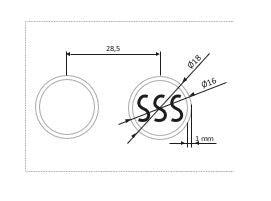 Ledimex - Espejo de baño con luz LED Tokyo Negro Mate - BricoandPool