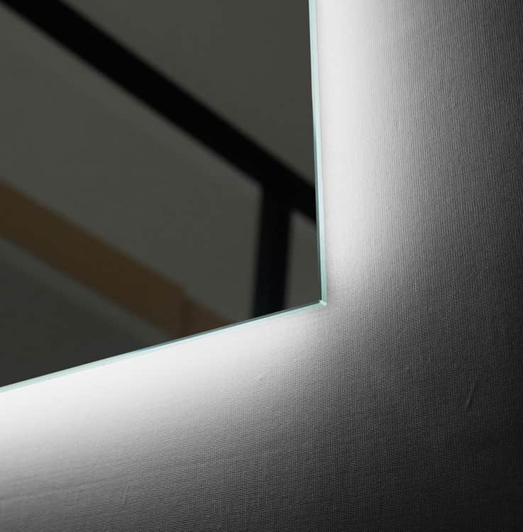 Ledimex - Espejo LED Cuadrado Retroiluminado Suecia Cromo - BricoandPool