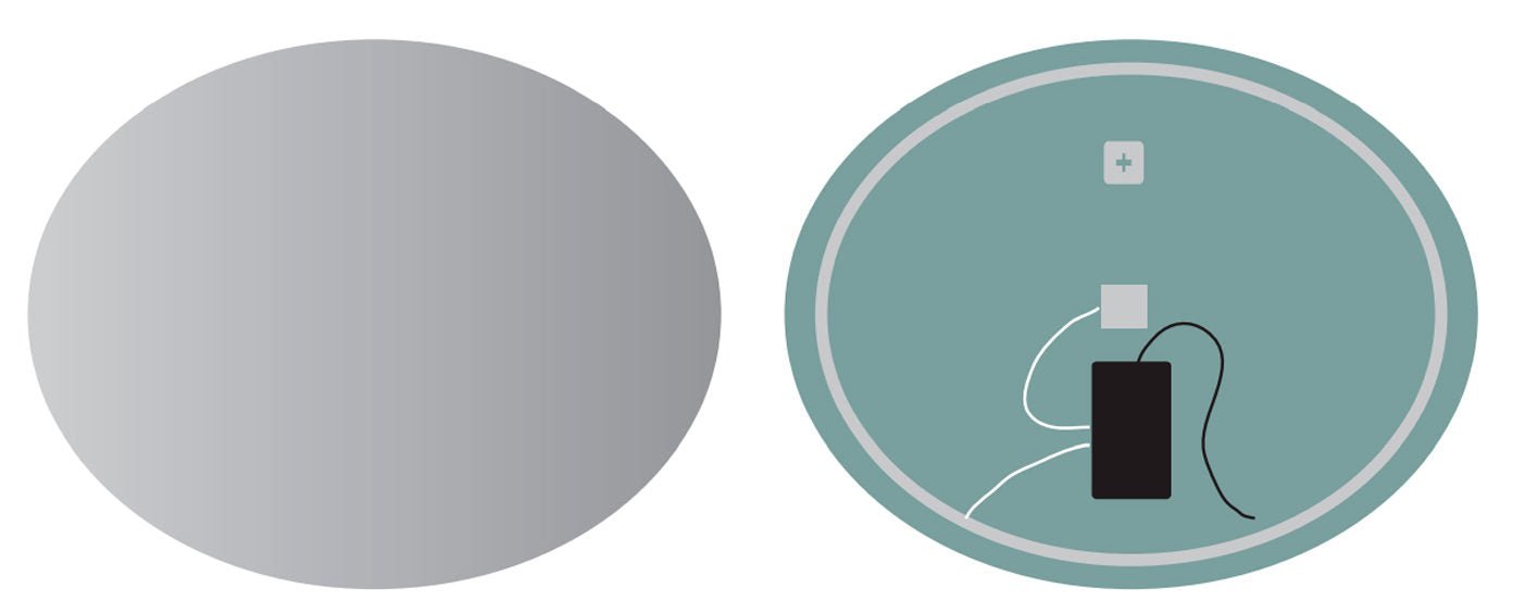 Ledimex - Espejo LED Ovalado Retroiluminado OVAL Cromo - BricoandPool