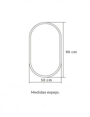 Ledimex - Espejo ovalado marco iluminado Canadá de LED - BricoandPool