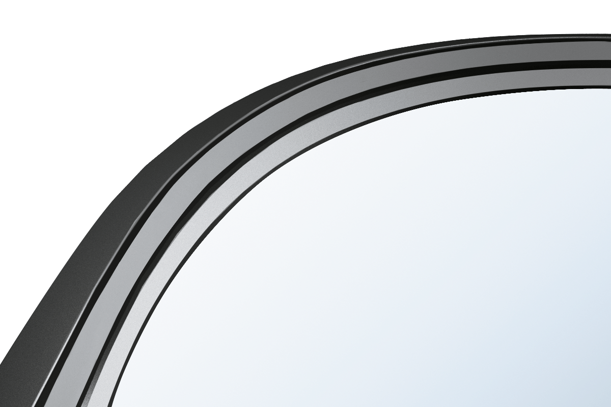 Ledimex - Espejo Roma luz perimetral negro mate 110x60 - BricoandPool