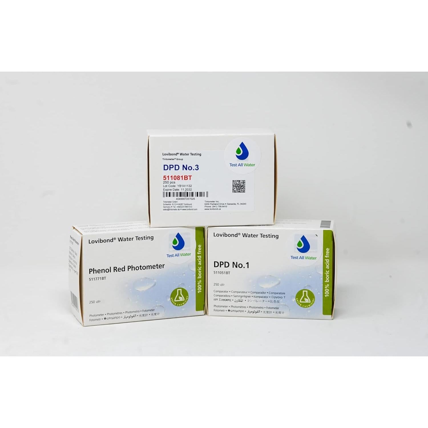 Lovibond Pack DPD No.1, DPD No.3 y PH 250 comprimidos - BricoandPool