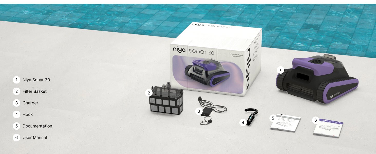 Maytronics - Robot Limpiafondos de piscina sin cable Niya Sonar 30 - BricoandPool