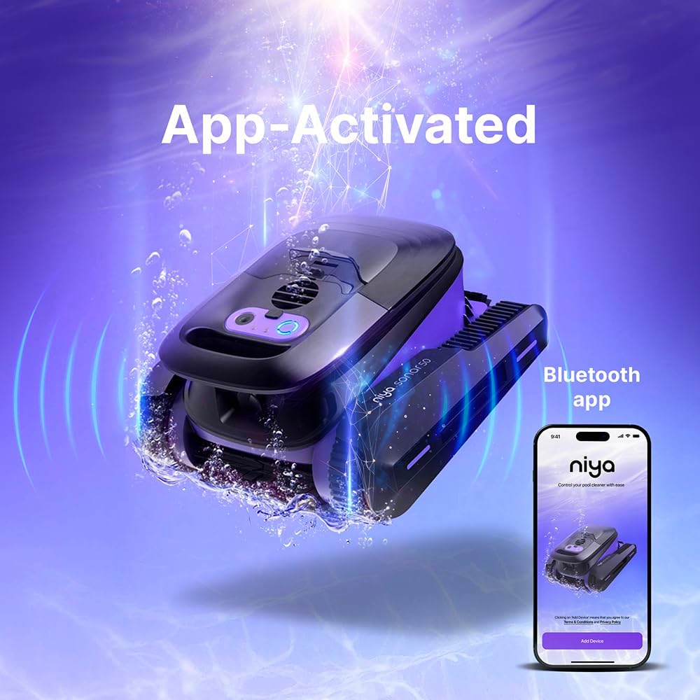 Maytronics - Robot Limpiafondos de piscina sin cable Niya Sonar 50 - BricoandPool