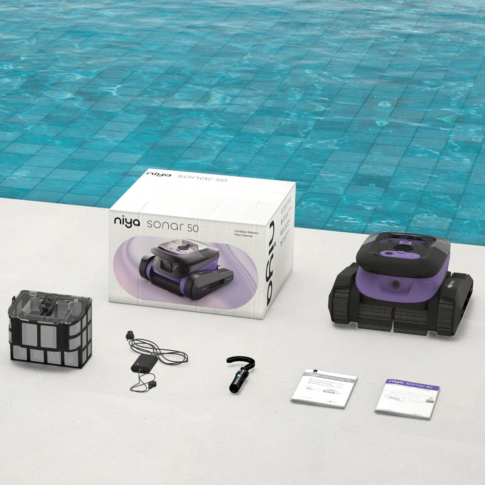 Maytronics - Robot Limpiafondos de piscina sin cable Niya Sonar 50 - BricoandPool