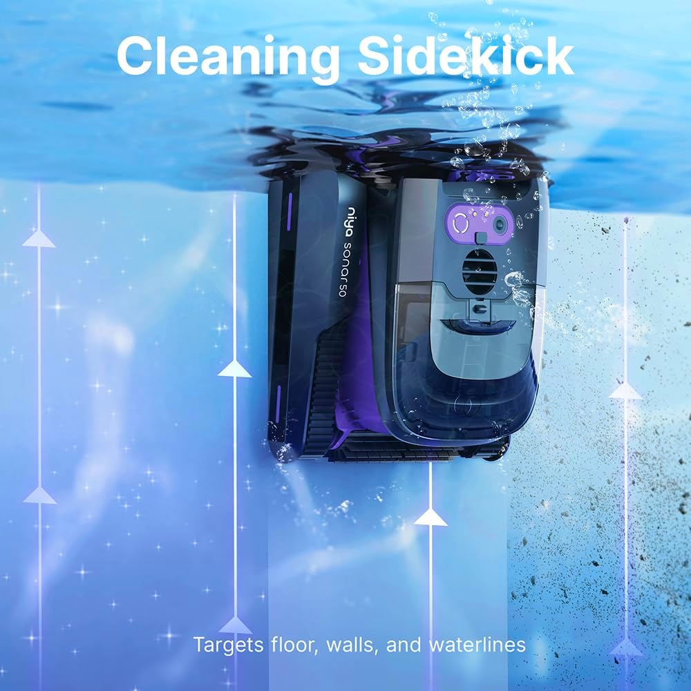 Maytronics - Robot Limpiafondos de piscina sin cable Niya Sonar 50 - BricoandPool