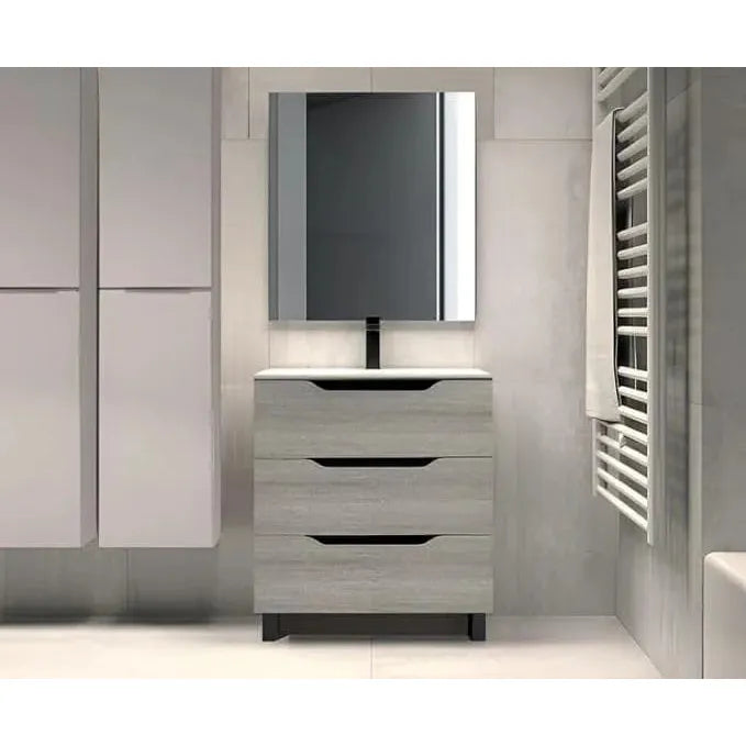 Aquore - Atka mueble de baño roble stella con patas
