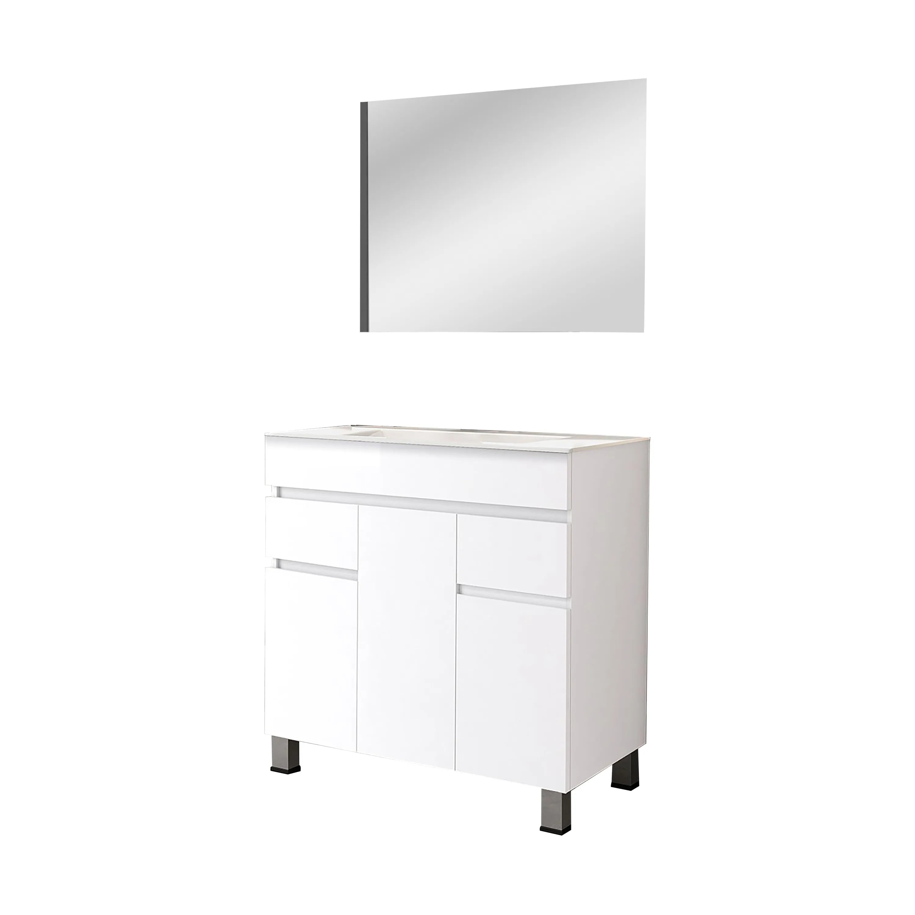 Aquore - Bali mueble de baño blanco con patas