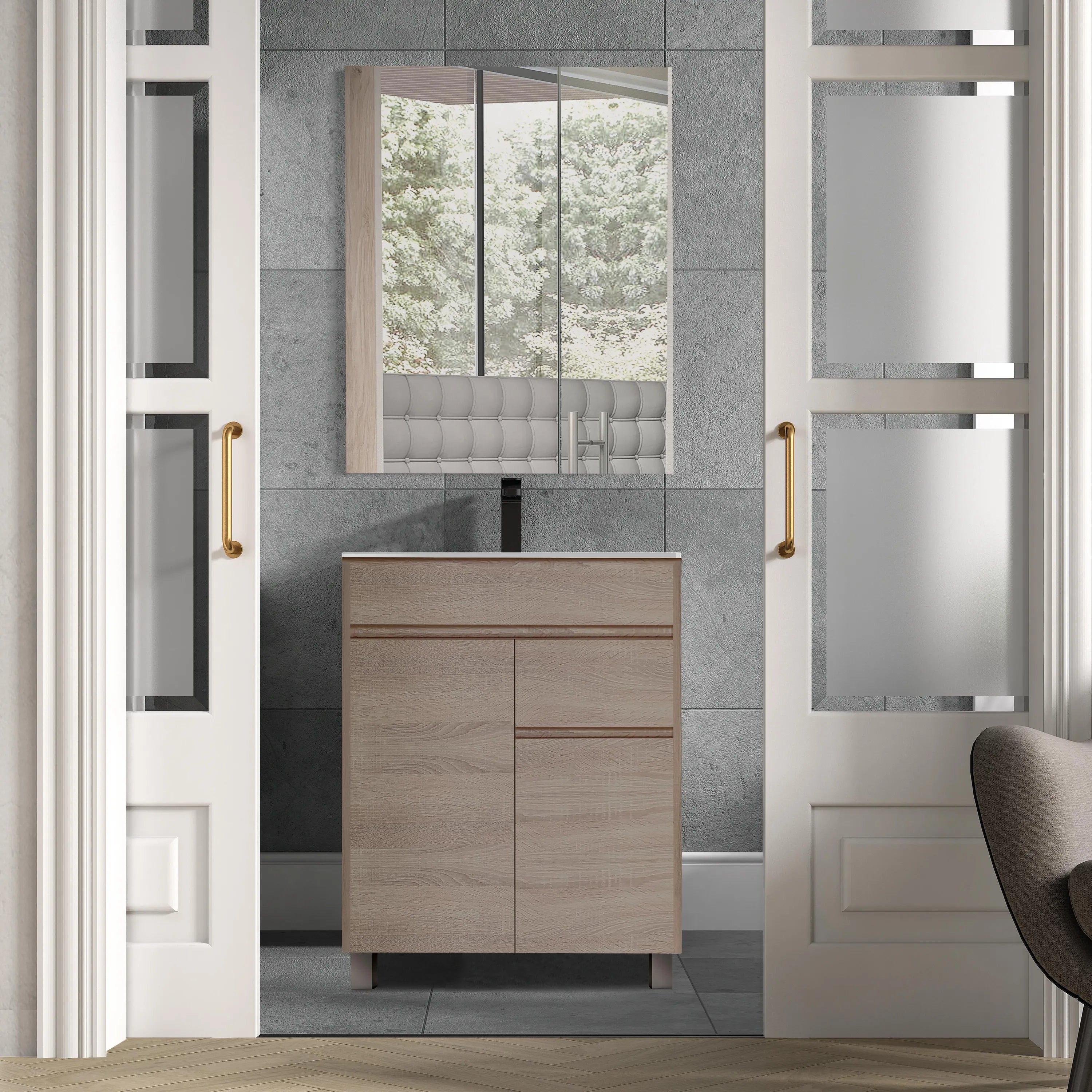 Aquore - Bali mueble de baño cambrian con patas