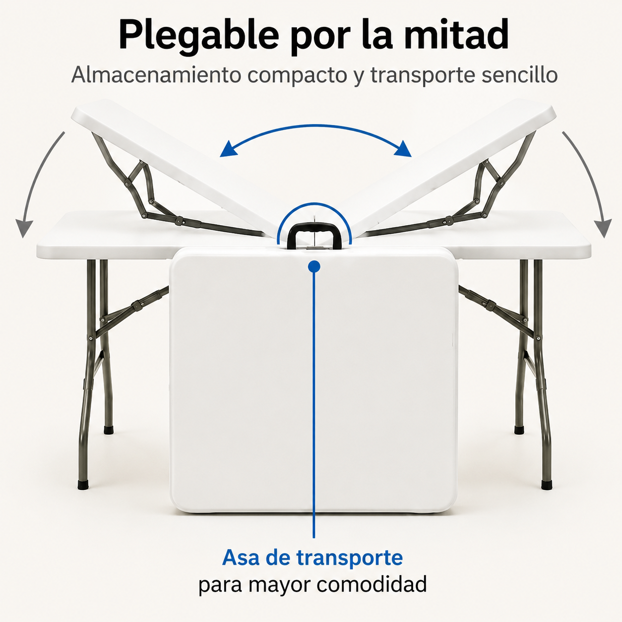 Tavolo pieghevole da giardino 180x74x74 cm portatile multifunzionale