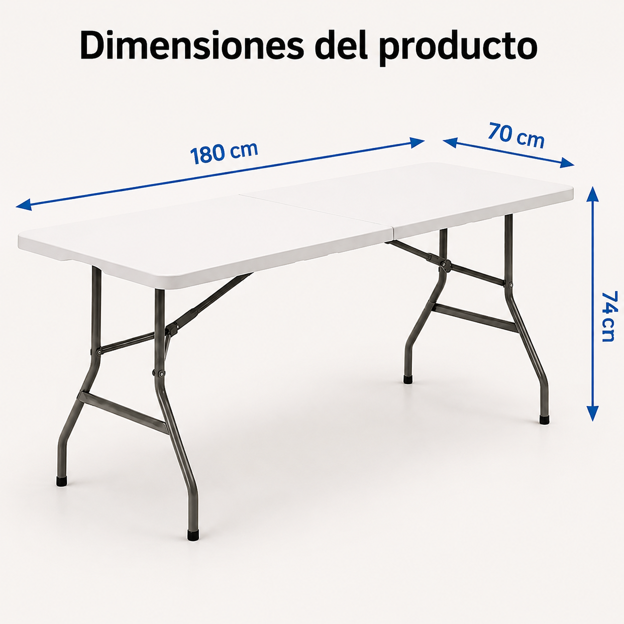Tavolo pieghevole da giardino 180x74x74 cm portatile multifunzionale