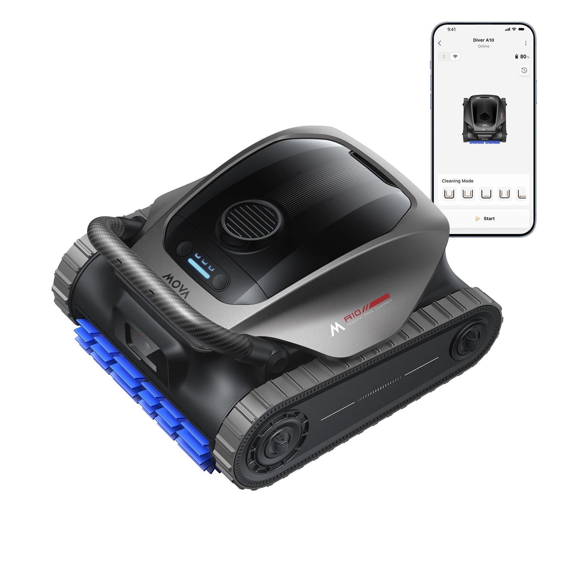 Mova - Diver A10 Robot Limpiafondos de piscina de batería sin cable - BricoandPool