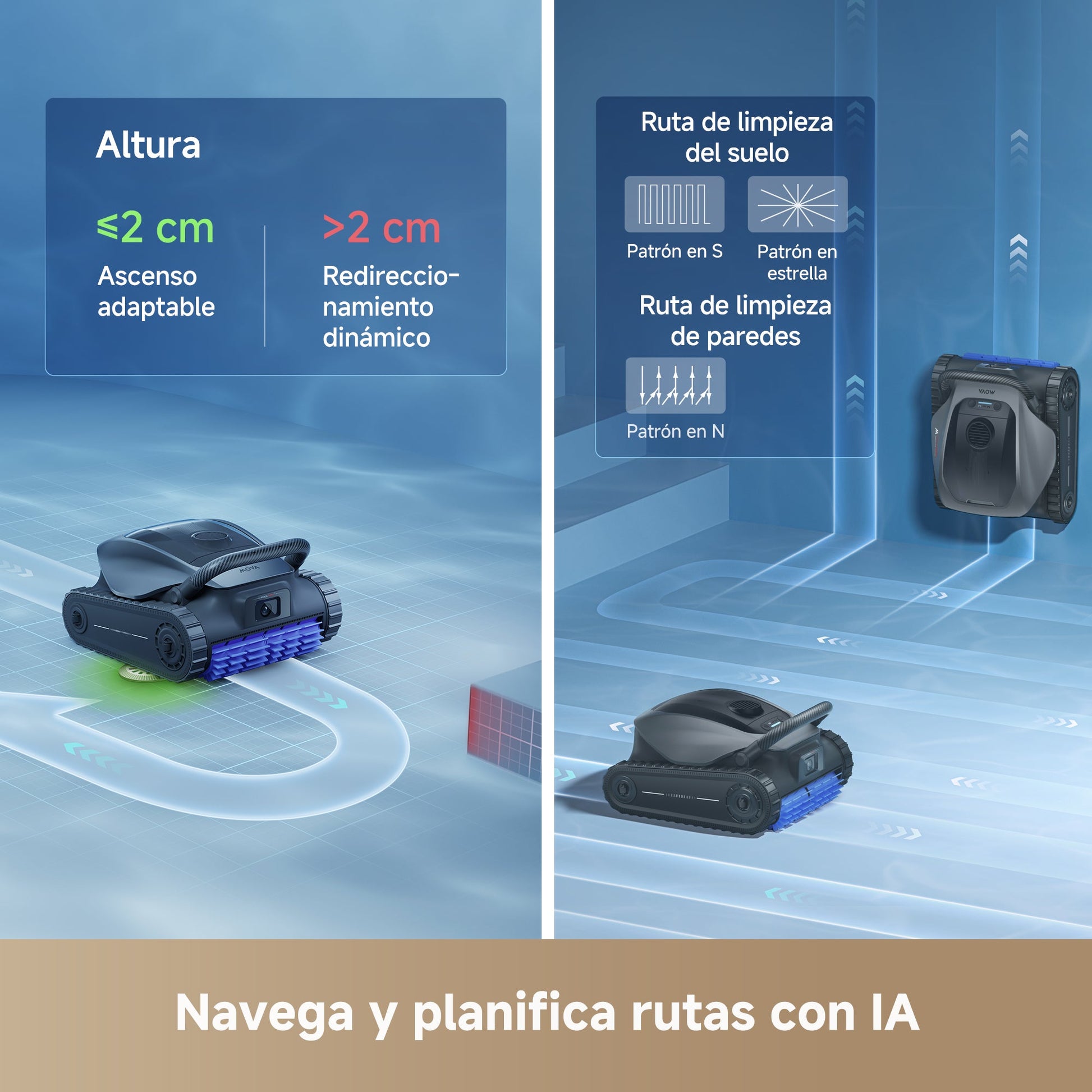 Mova - Diver A10 Robot Limpiafondos de piscina de batería sin cable - BricoandPool