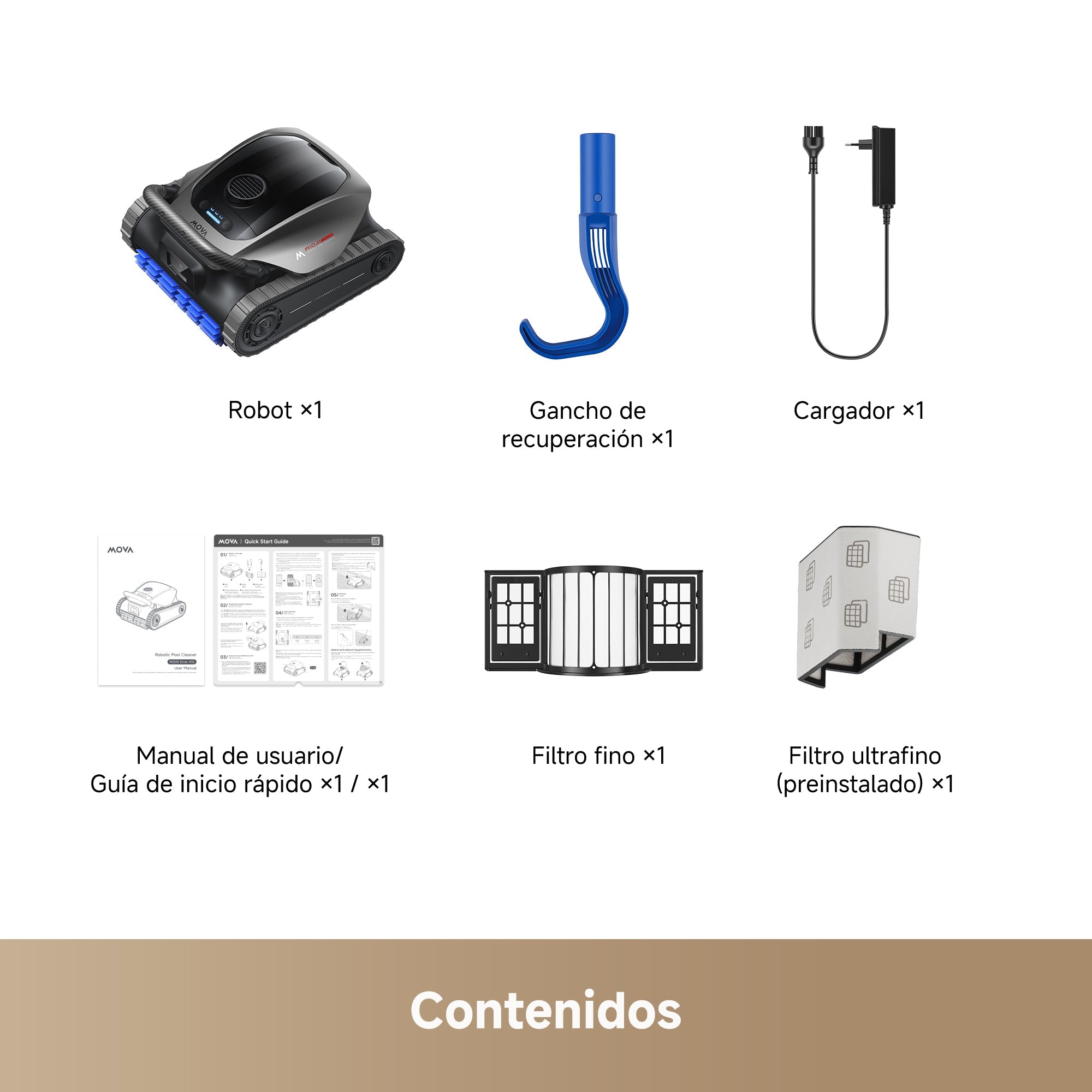 Mova - Diver A10 Robot Limpiafondos de piscina de batería sin cable - BricoandPool