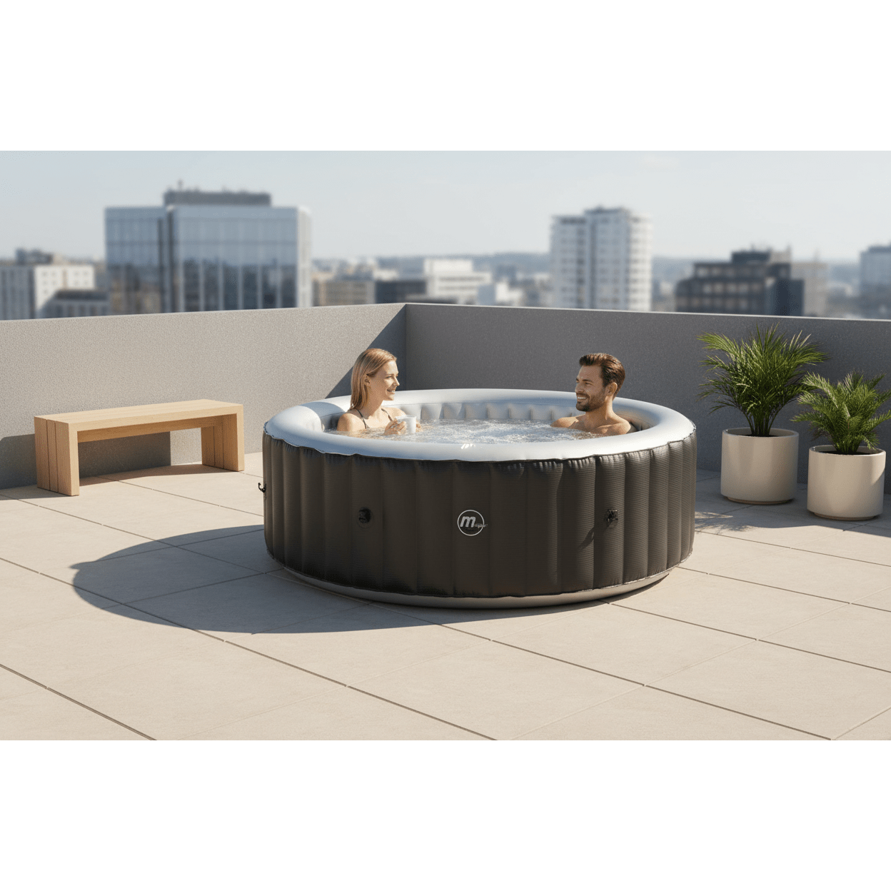 MSpa – Spa hinchable circular Starry 4–6 personas - BricoandPool