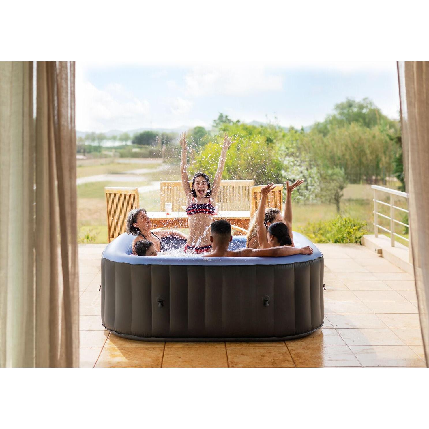 MSpa – Spa hinchable cuadrado Tekapo 4–6 personas - BricoandPool