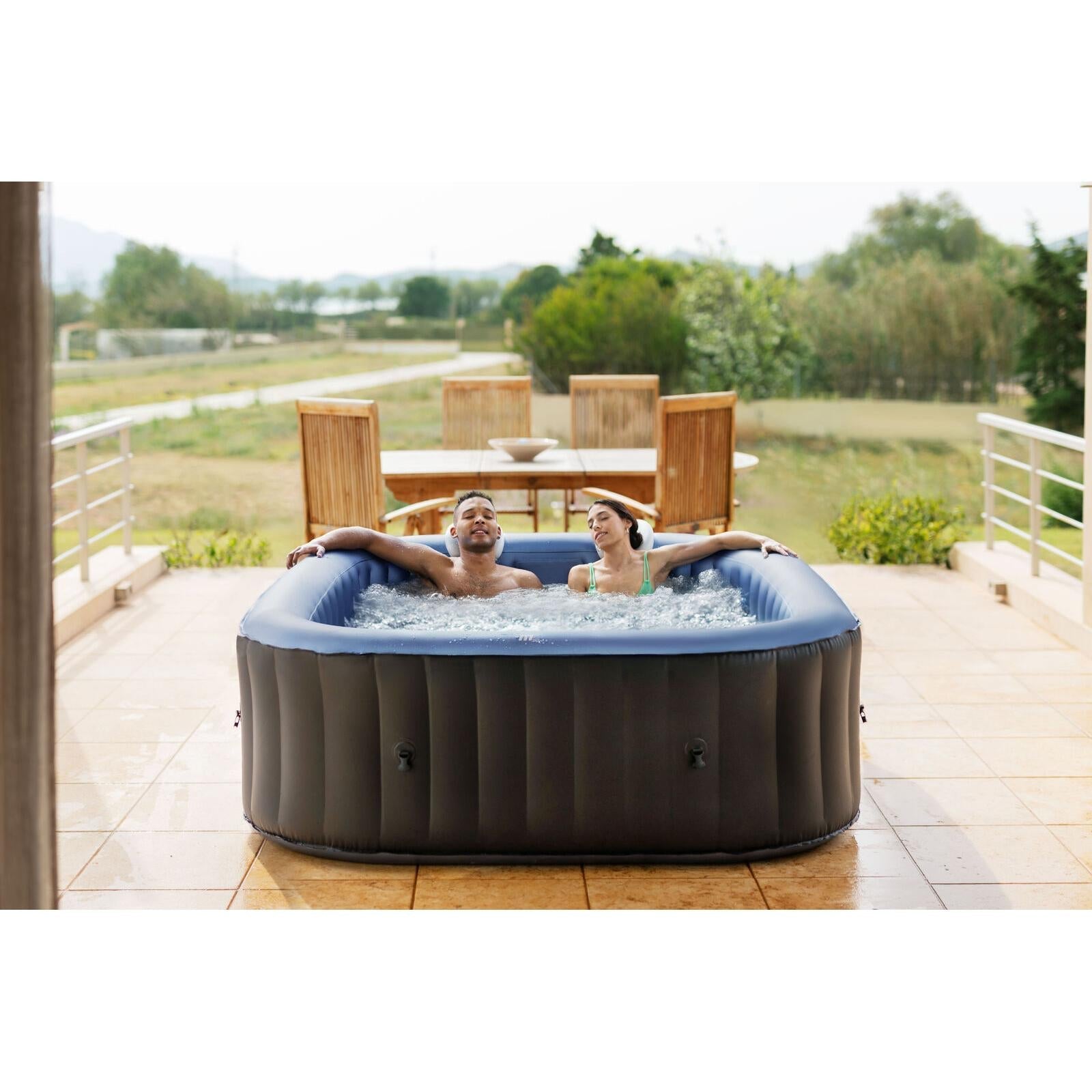 MSpa – Spa hinchable cuadrado Tekapo 4–6 personas - BricoandPool