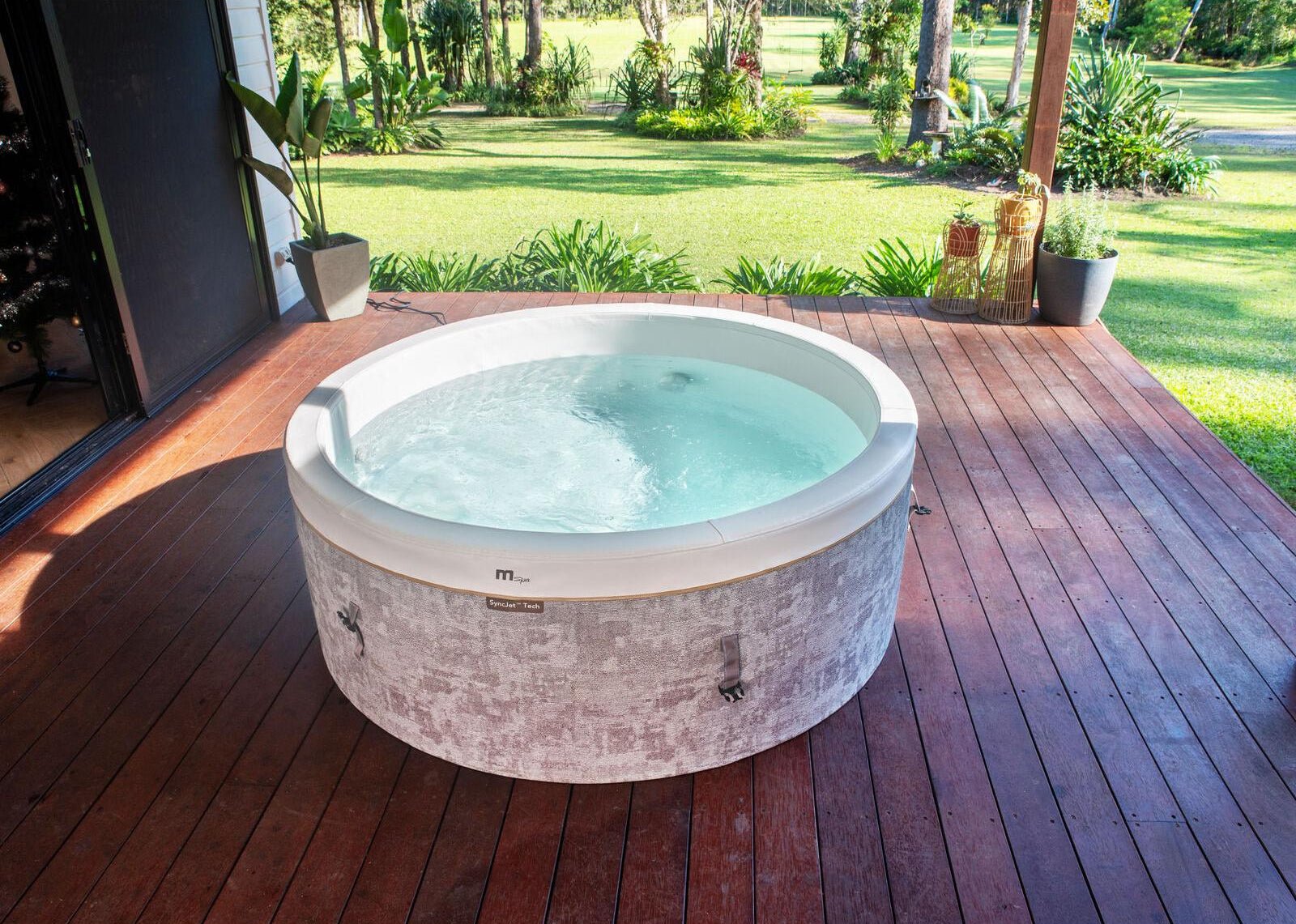 MSpa - Spa hinchable semirrígido circular Cocoon - Eco 4–6 personas - BricoandPool