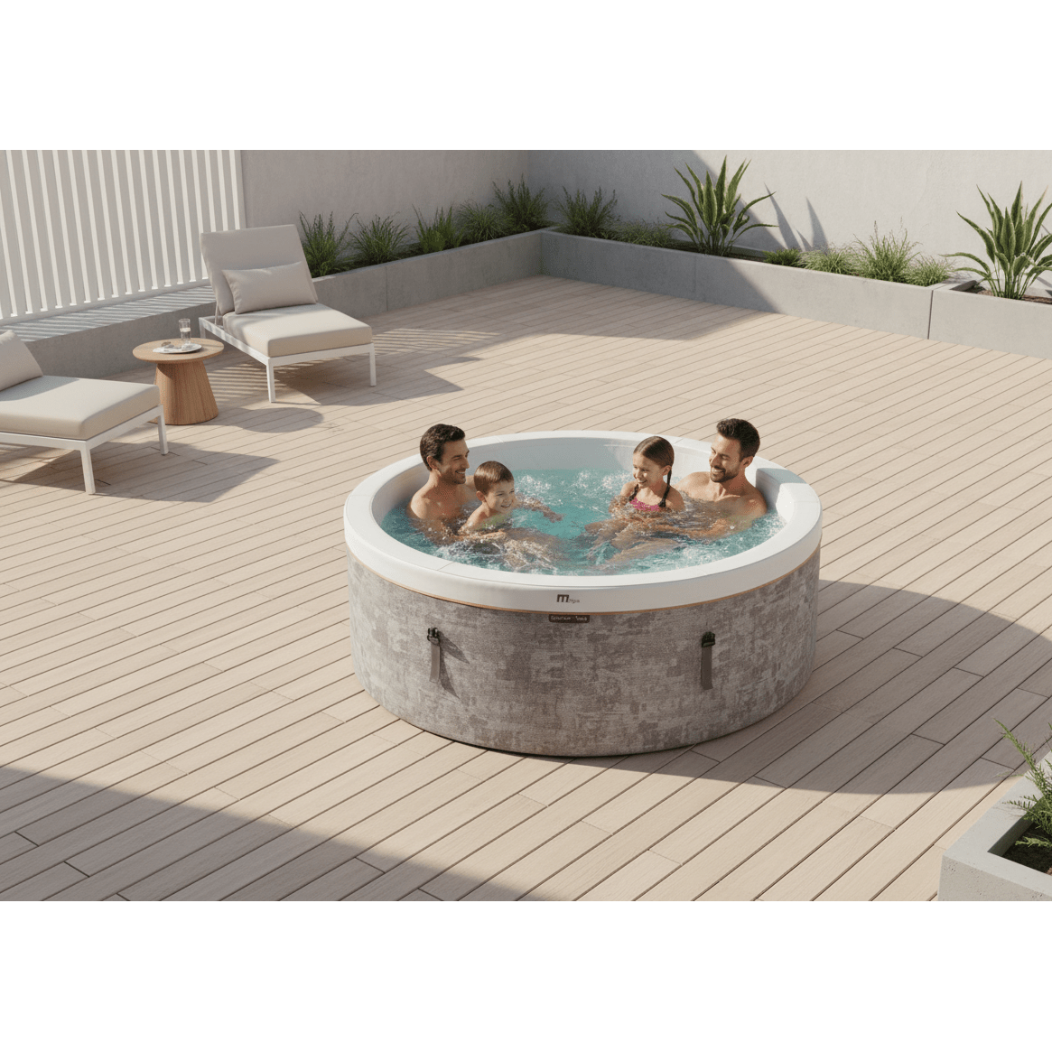 MSpa - Spa hinchable semirrígido circular Cocoon - Eco 4–6 personas - BricoandPool