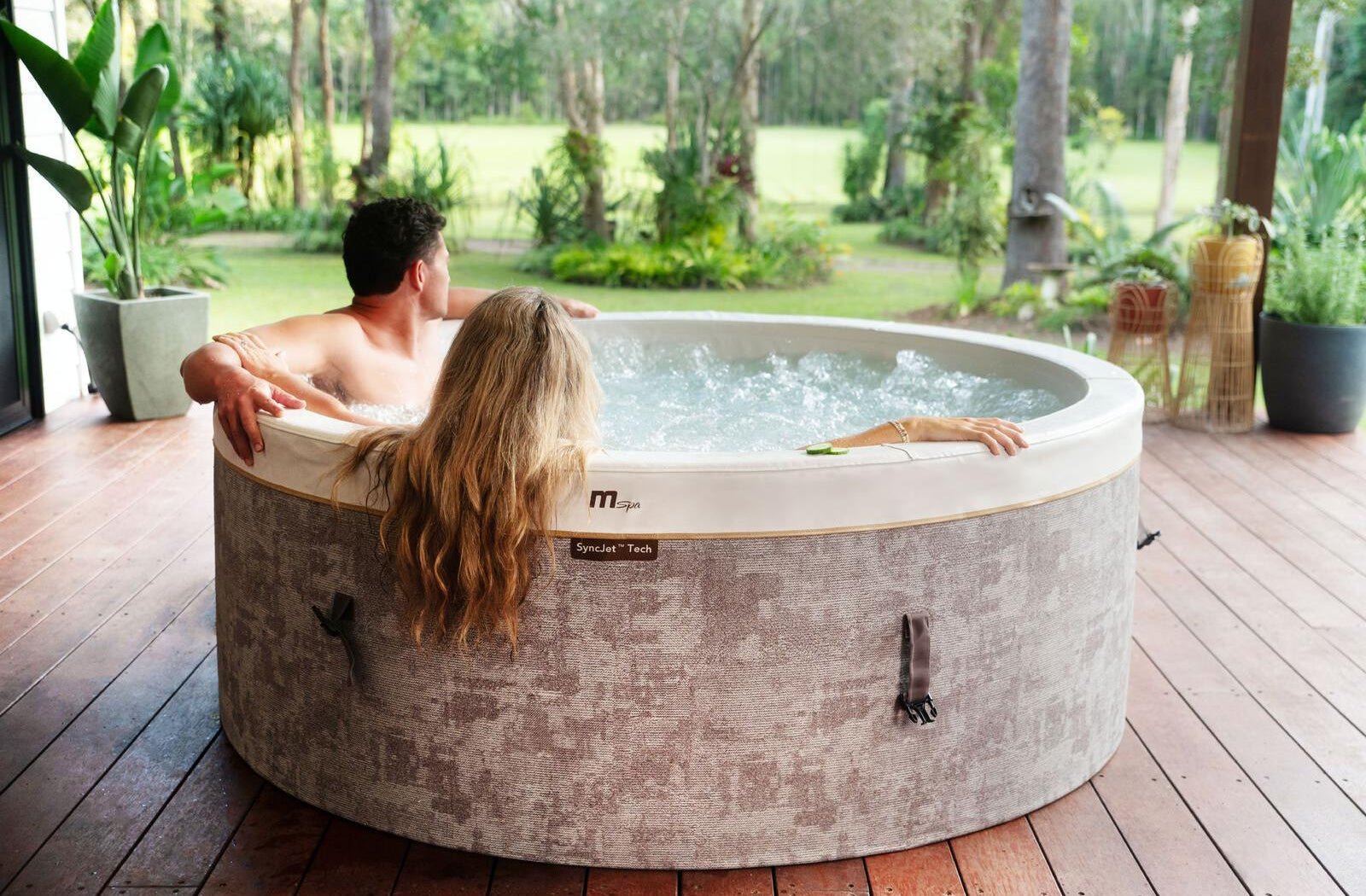 MSpa - Spa hinchable semirrígido circular Cocoon - Eco 4–6 personas - BricoandPool