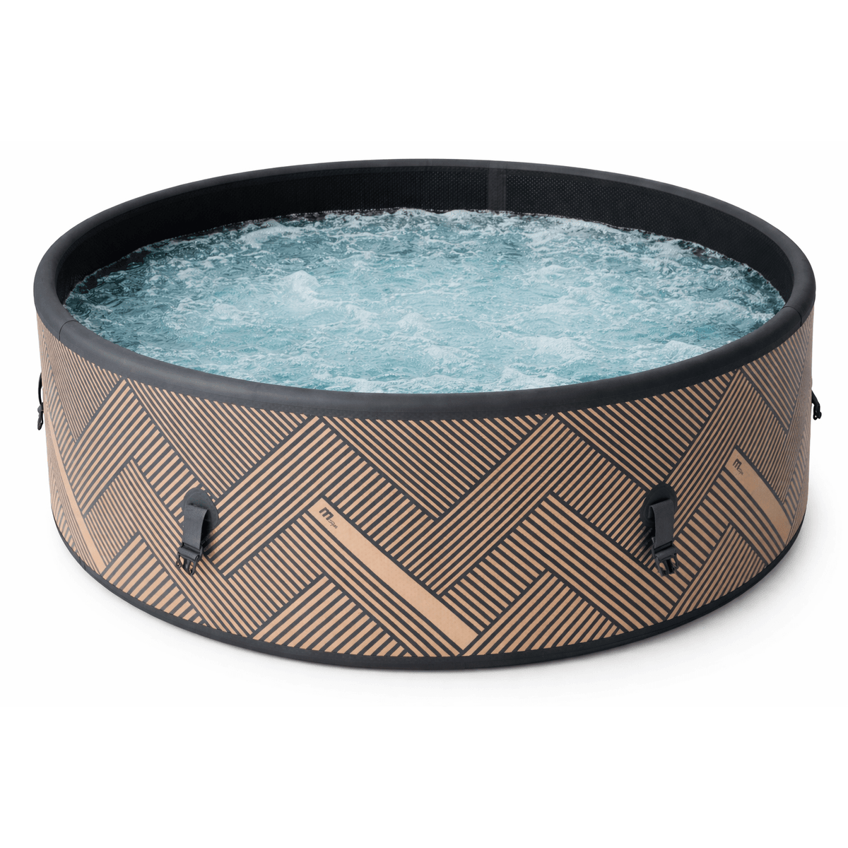 Pack idromassaggio gonfiabile Mono-Eco 6-8 posti + set mobili in rattan (rotondo), MSpa