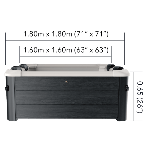 Mspa - Spa rígido cuadrado Oslo Plus 4 - 7 personas - BricoandPool