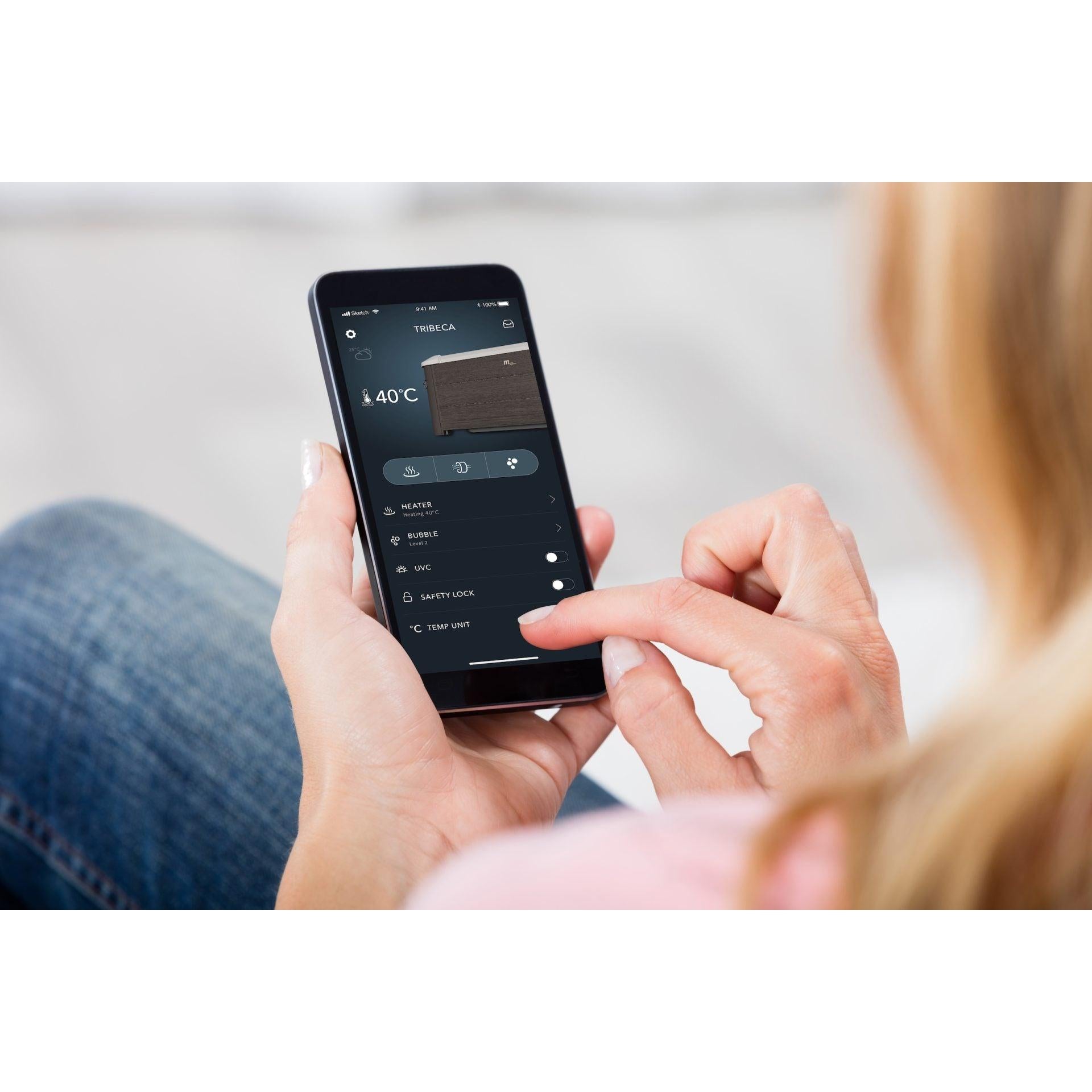 Mspa - Spa rígido cuadrado Tribeca 4 - 6 personas - BricoandPool