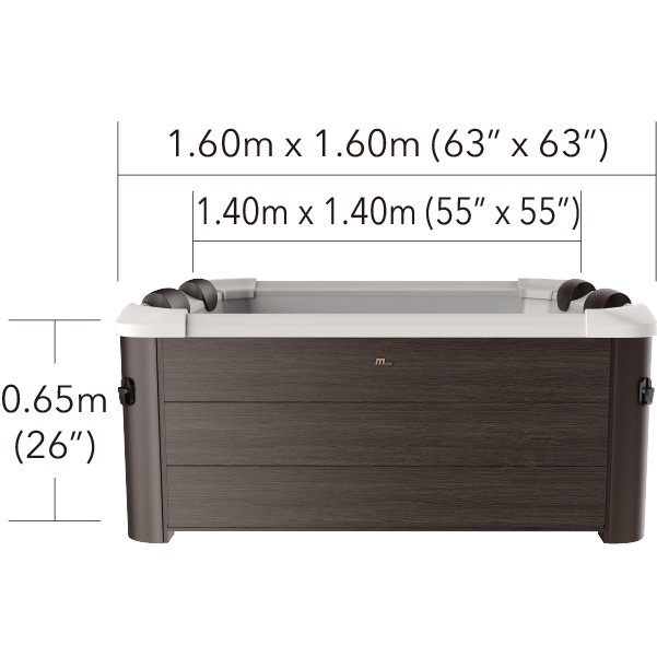 Mspa - Spa rígido cuadrado Tribeca 4 - 6 personas - BricoandPool