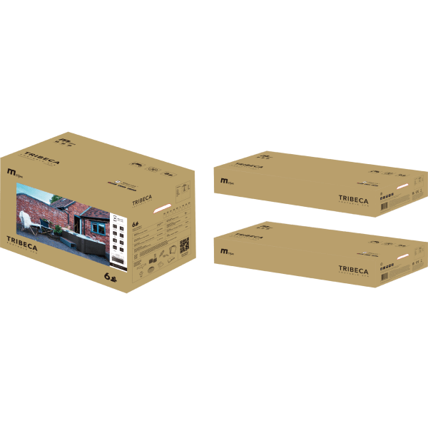 Mspa - Spa rígido cuadrado Tribeca 4 - 6 personas - BricoandPool