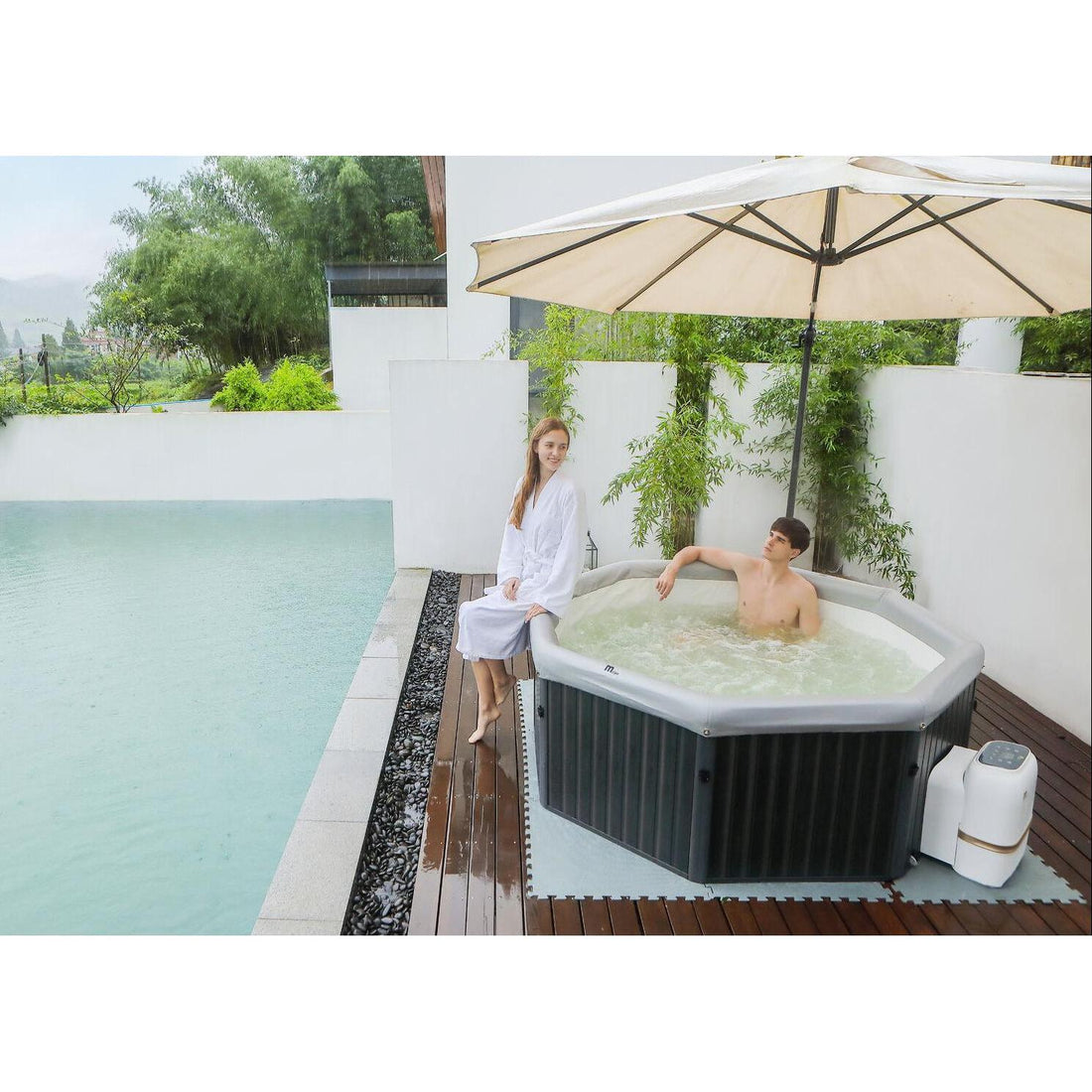 MSpa - Spa rígido cuadrado Tuscany 4–6 personas - BricoandPool