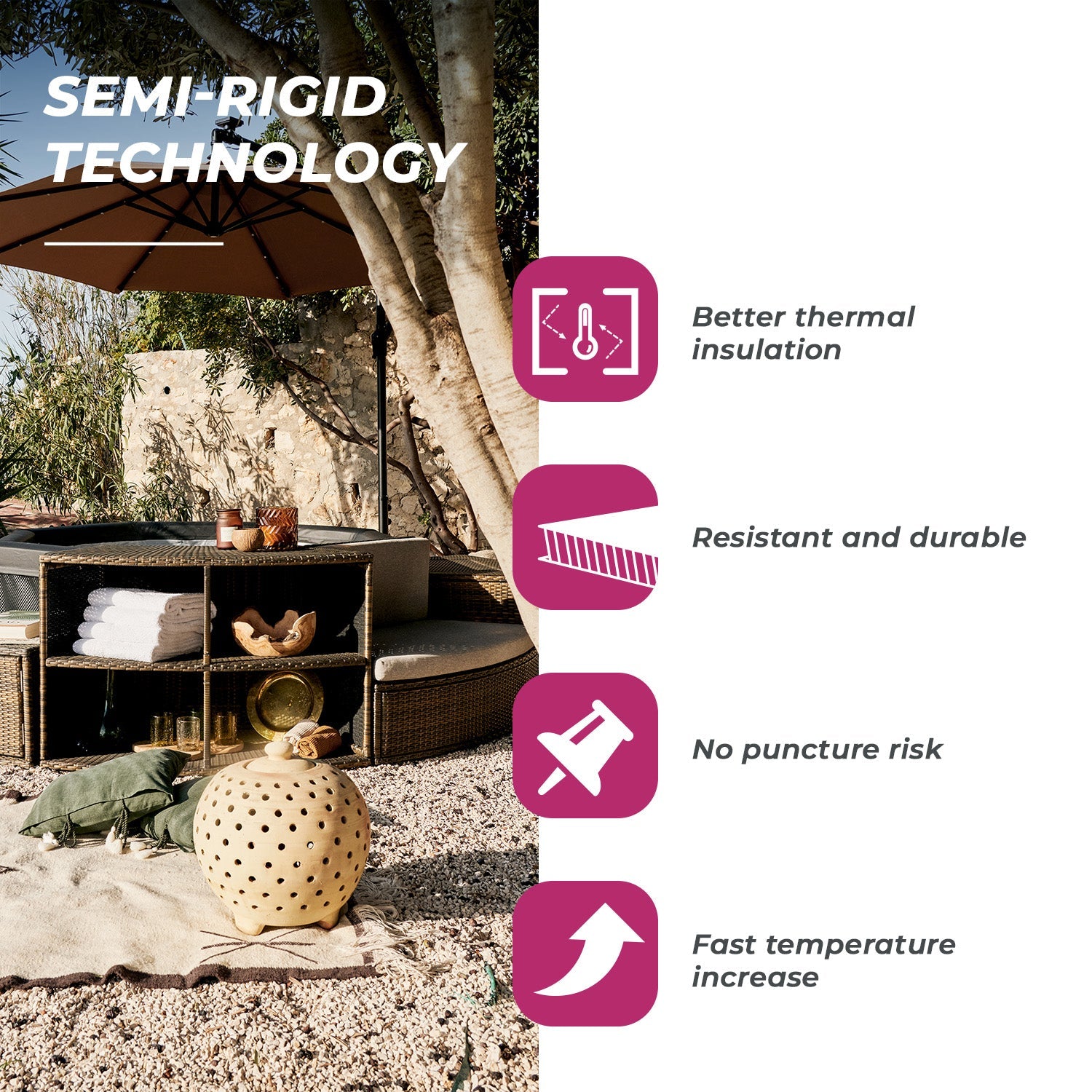 NetSpa - Spa hinchable Octopus + Mobiliario - BricoandPool