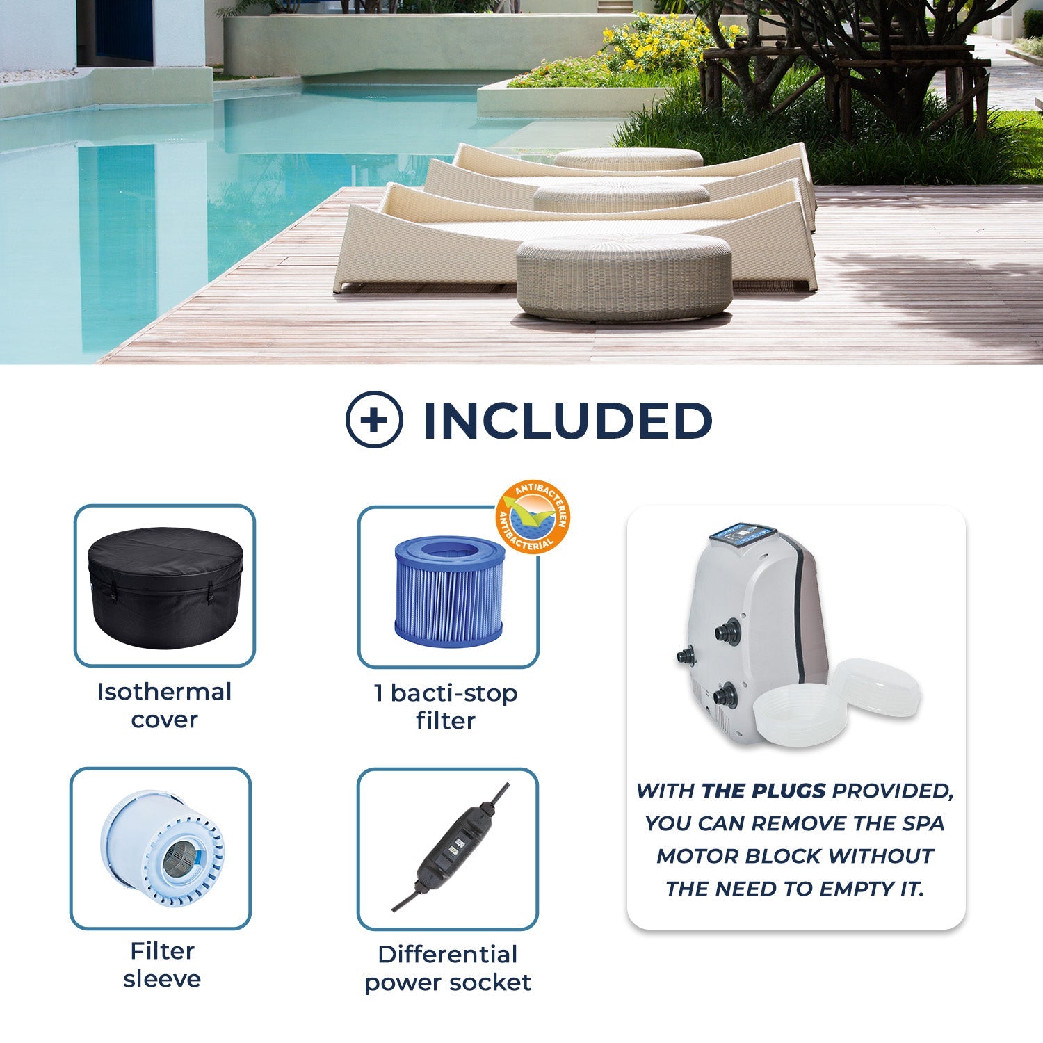 NetSpa - Spa hinchable Vita 4 personas - BricoandPool