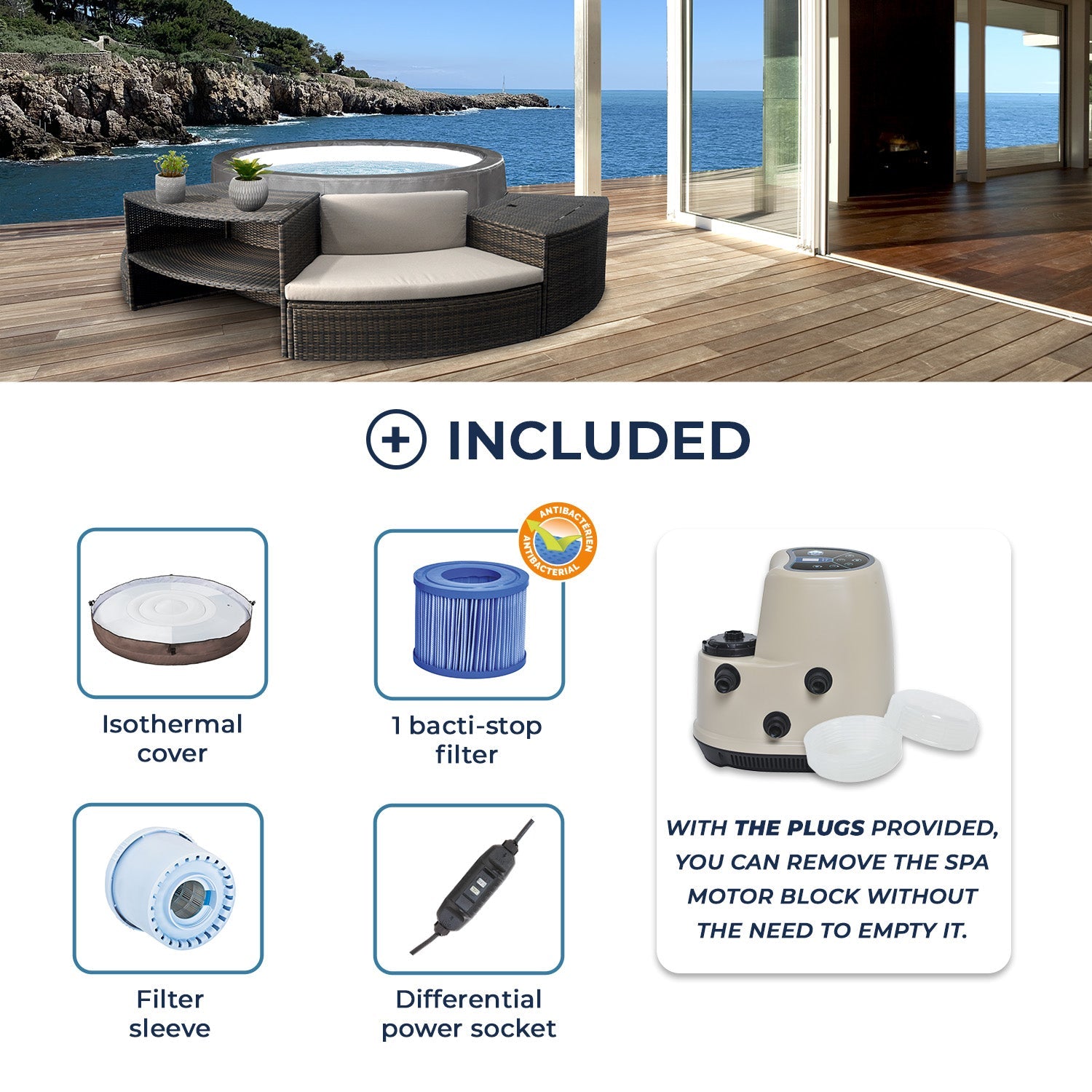 NetSpa - Spa hinchable Vita premium 4 a 6 personas - BricoandPool