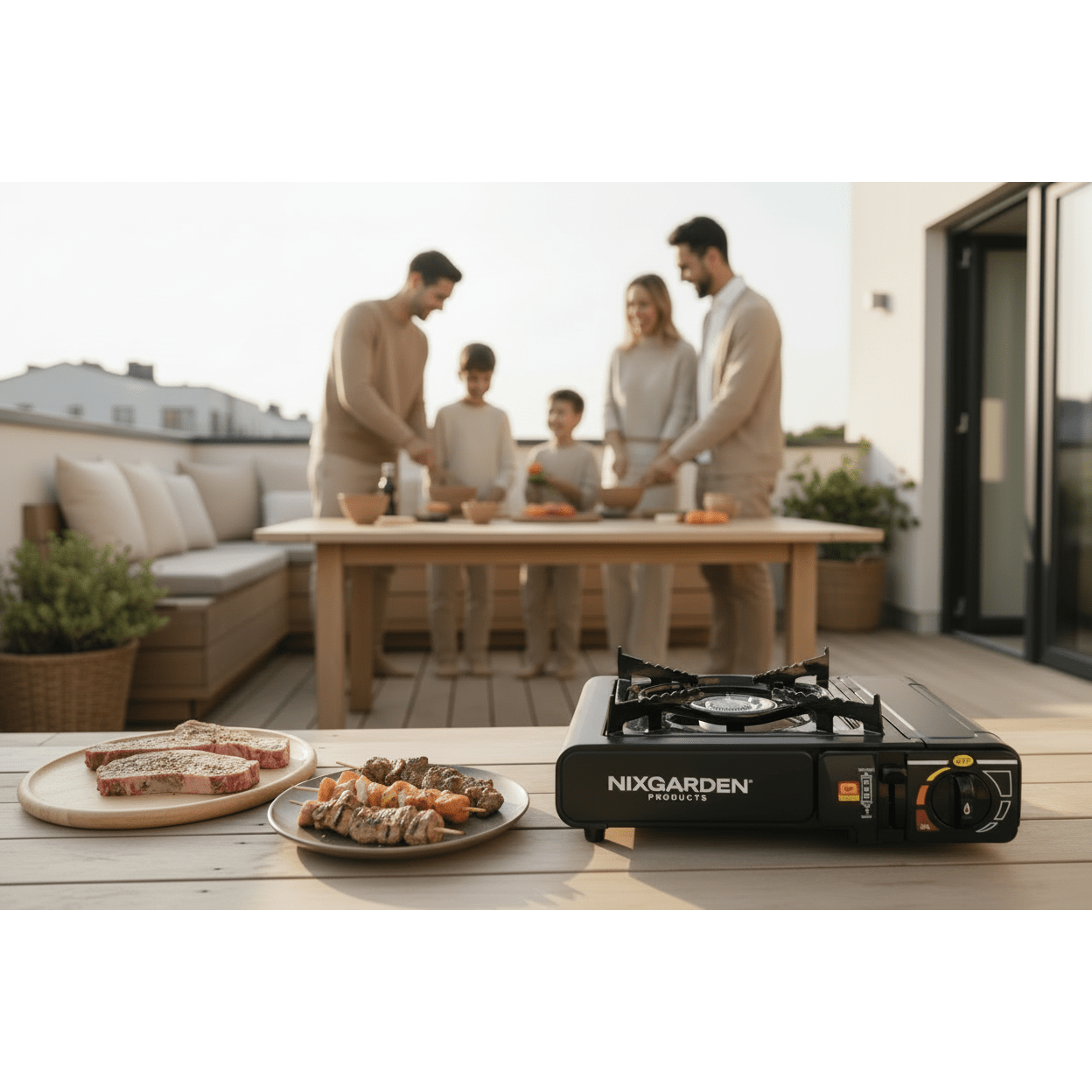 Nix Garden - Hornillo de gas portátil para camping - BricoandPool